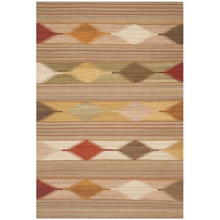 Safavieh 4 x 6 ft. Small Rectangle Contemporary Kilim Natural & Multi Color Accent Rug NVK175A-4